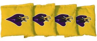 Skip's Garage Montevallo Falcons Yellow Cornhole Bags