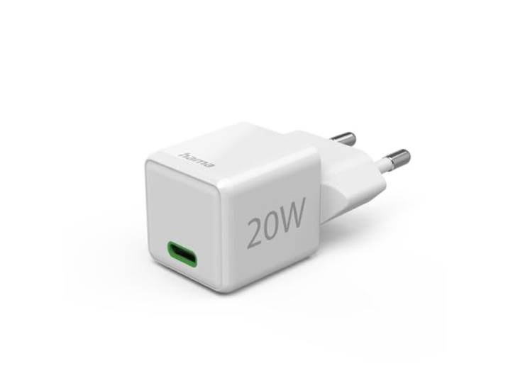 Hama Schnelladegerät, USB-C, Super-Mini-Format 2,75 x 2,75 x 2,90 cm, 20W