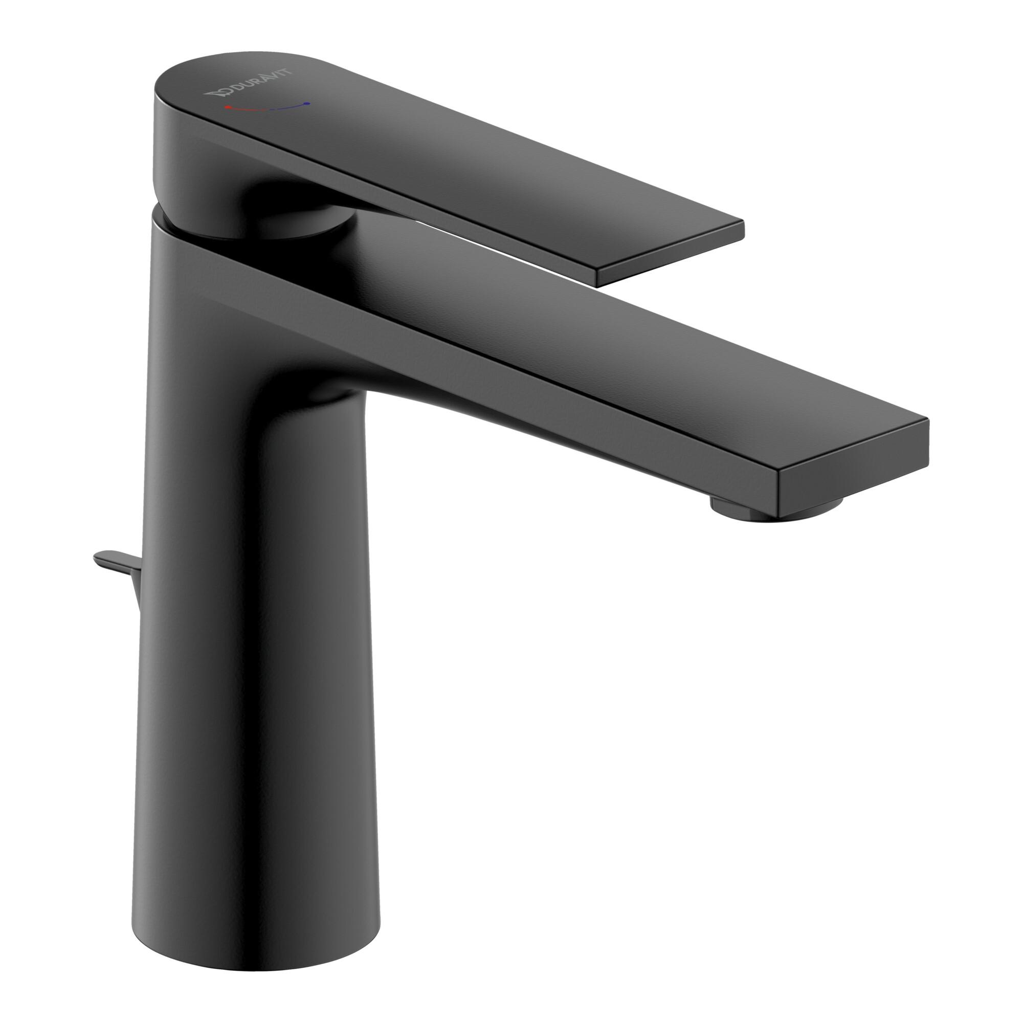 Duravit Waschtisch-Einhebelmischer Tulum M Fresh Ausl. 135mm, m Zugst.Abl.Gar., sw matt (TU1021001046)