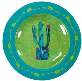 HiEnd Accents Cactus Design Melamine Salad Plate, 4 PC
