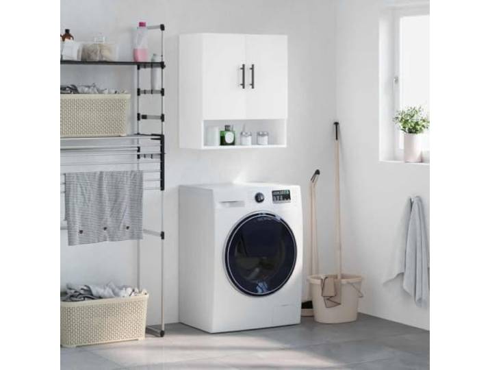 GPWERSDF Wandschrank Weiss 60x31x70 cm Holzwerkstoff Praktischer Stauraum, Wandmontage, glatte Oberfläche, robustes Material, Dekofläche für Fotos und Pflanzen