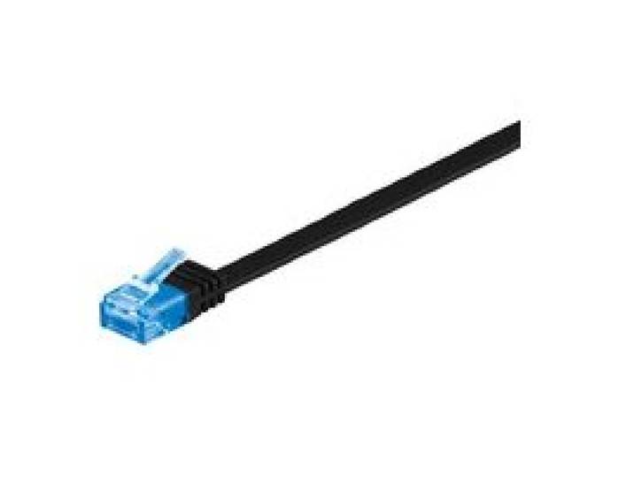 Microconnect - V-utp6a01s-flat 1m cat6a u/utp (utp) zwart - netwerkkabel (rj-45, rj-45, mannelijk/mannelijk, cat6a, u/utp (utp), zwart)
