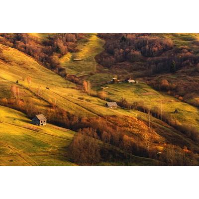 Fototapete PAPERMOON "Landschaft", bunt, B:3m L:2,23m, Vlies, Tapeten