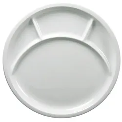 6er-Set CreaTable Fondueteller Ø 27 cm Porzellan Weiß