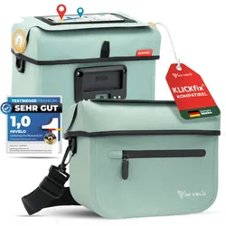 Wasserdichte Lenkertasche mit Handyfach 7L „BOB“ - Mint - Bestseller,oft gekauft