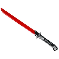Leuchtende Samurai-Kampfwaffe mit rotem Schwert