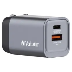 verbatim 35W USB-A, USB-C GaN Ladegerät, grau