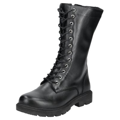 Schnürstiefel ANDREA CONTI "Andrea Conti Stiefel Leder", Damen, Gr. 37, schwarz, Leder, Schuhe Schnürstiefel