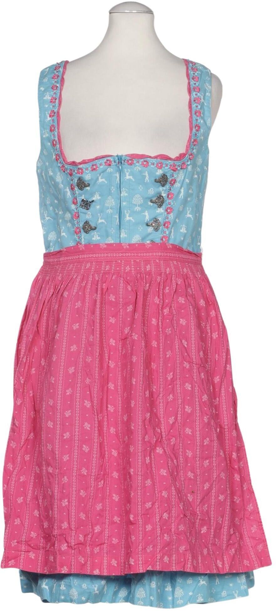 Wenger Tracht Damen Kleid, Mehrfarbig, Gr. EU 40, Baumwolle - Second Hand