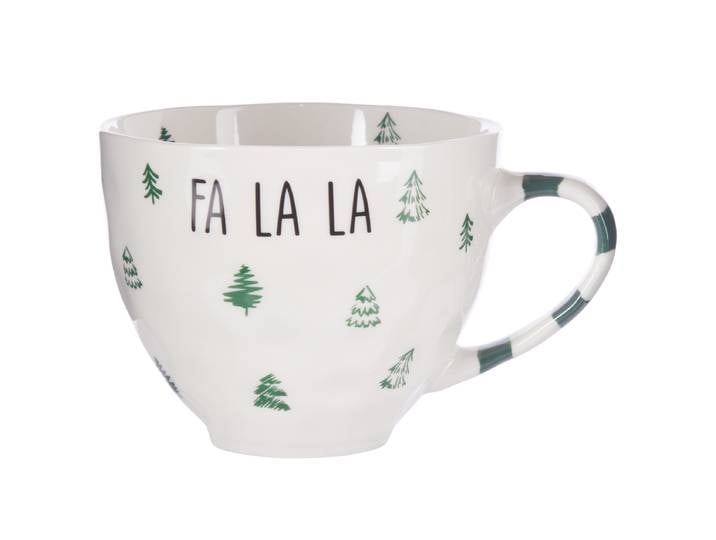 Tasse FALALA 11 x 9 x 11cm Weiß/Weiß