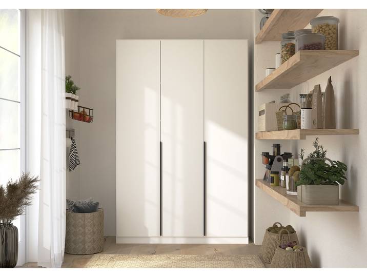 Armoire Avena 136cm Blanc/Blanc alpin