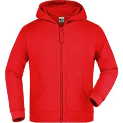James & Nicholson Kinder Kapuzenjacke Sweatjacke JN059K red L
