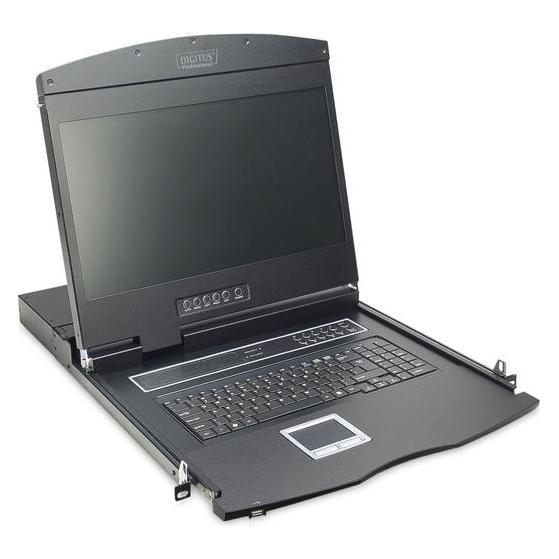 Digitus Modulare Konsole mit 483cm 19Zoll TFT 16 Port Cat.5 KVM & Touchpad deutsche Tastatur RAL... (DS-72211-5GE)