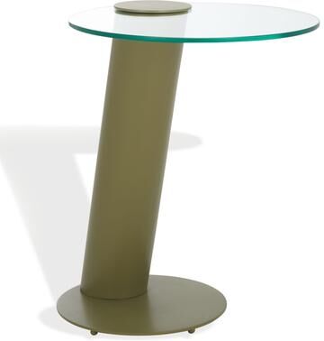 "SAFAVIEH Couture Richardson 19.8-Inch Metal Side Table, Modern - 20"" W x 16"" D x 21"" H"