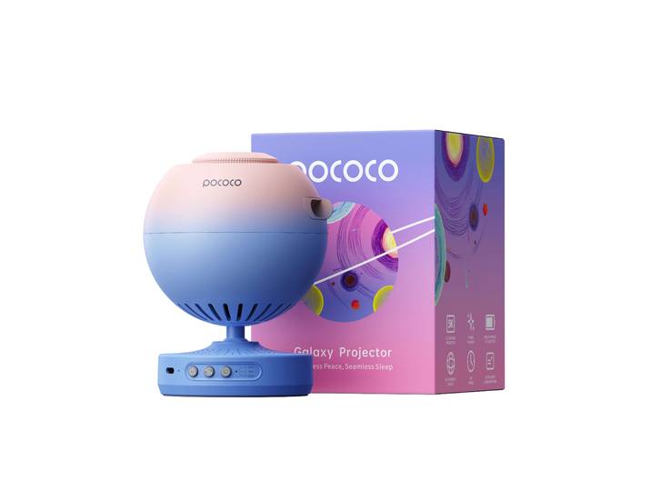 POCOCO Projecteur de galaxie Projecteur de lumière de galaxie Projecteur d'étoiles Lampe de veilleuse avec lumière douce haute définition pour enfants