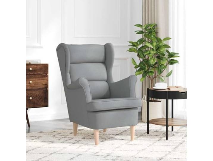HEFZGDB Stoff Sessel Hellgrau 74x84x100 cm Bequemer Lounge Sessel mit Weicher Polsterung für Wohnzimmer und Büro Langlebiges Polyestergewebe Pflegeleicht und Vielseitig