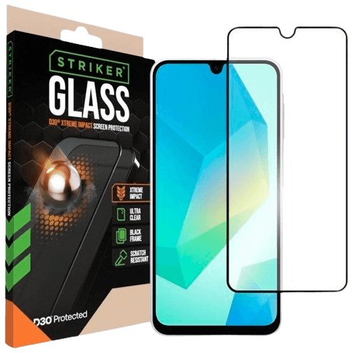 Striker D3O Gehärtetes Glass Edge To Edge Displayschutzfolie Samsung Galaxy A16 4G/5G/A26 5G
