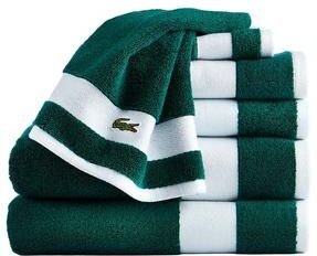 Lacoste Sport Stripe 6-Piece Supima 100% Cotton Bath Towel Set - 2 Bath Towels, 2 Hand Towels, 2 Washcloths