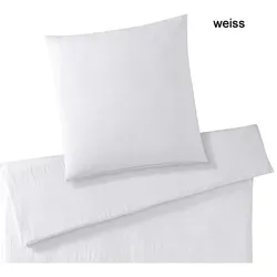 Elegante Bettwäsche Smooth - 155x220 cm + 40x80 cm	weiss