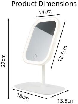 Fusion Finds Portable LED Makeup Mirror With 3 Color Lights Touch Control Desktop Vanity Mirror a