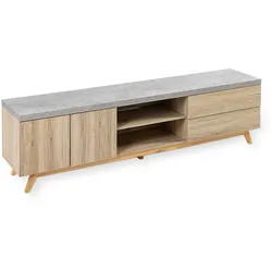 Better Home TV-Schrank mit Schubladen und Push-Open-Funktion, ca. 200 x 39,5 x 53 cm – Betonoptik