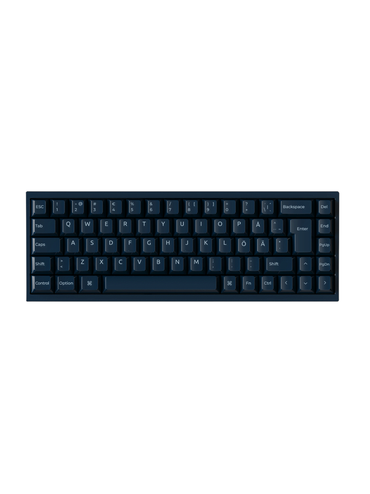 Keychron Q16 HE 65% 8K Wired Ceramic - Gaming Tastatur (TKL) - 65% - Nordic ISO - Blau