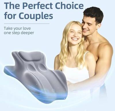 Uplift Essentials 27 Anatomical Memory Foam Couple Support Wedge sky Blue