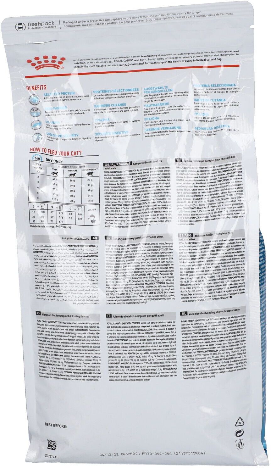 Royal Canin Feline Sensitivity Control Eend 1,5 kg Pellets