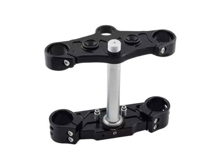 Obere Gabelbrücke， Für ST-125 DAX 125 Motorrad Vordergabel Gabelbrücke Vorderende Obere Klemme Gabelführung Gabelbrücke，(Black)