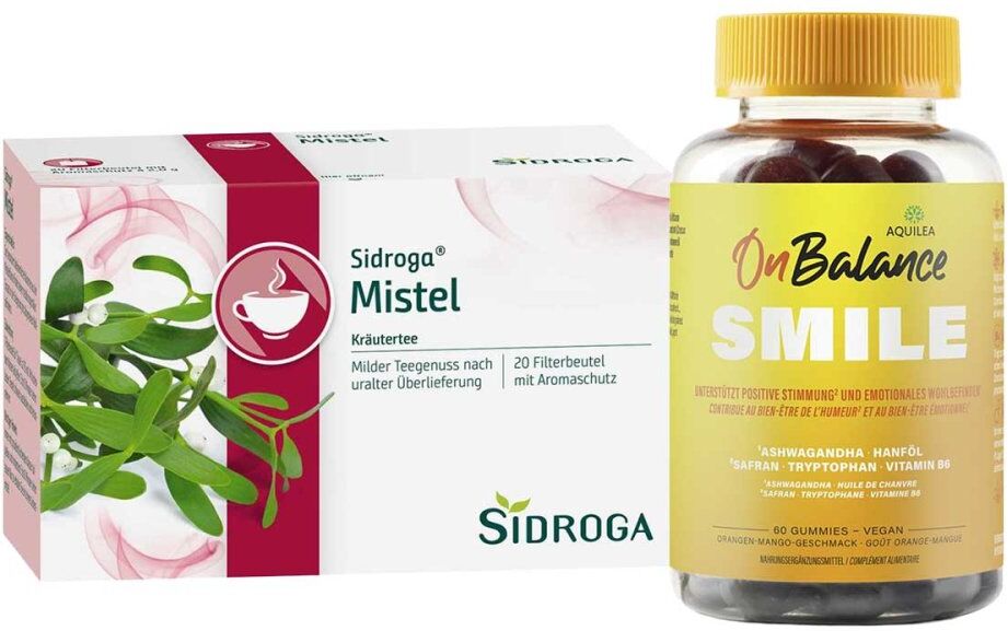 Aquilea Onbalance Smile Gummies + Sidroga Mistel Tee