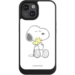 Nivocase Hülle für Apple iPhone 15 Handyhülle NIVOcore Case Schwarz Liebe Peanuts Snoopy (Apple iPhone 15), Smartphone Hülle, Schwarz