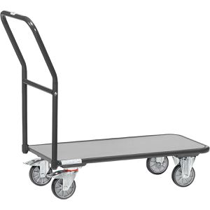 Fetra Transportwagen Magazinwagen, 1200-7016 Grey Edition, 850 x 450 mm, mit Feststellbremse, Tragkraft 300 kg