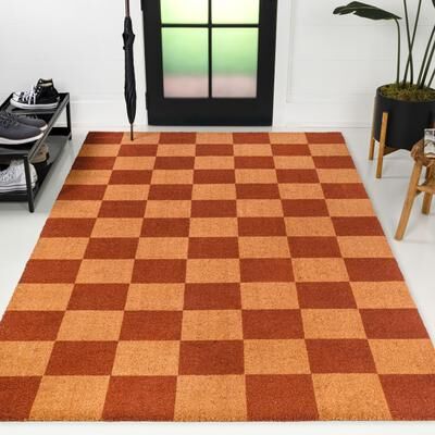 JONATHAN Y Classic Natural Coir Indoor/Outdoor Mat