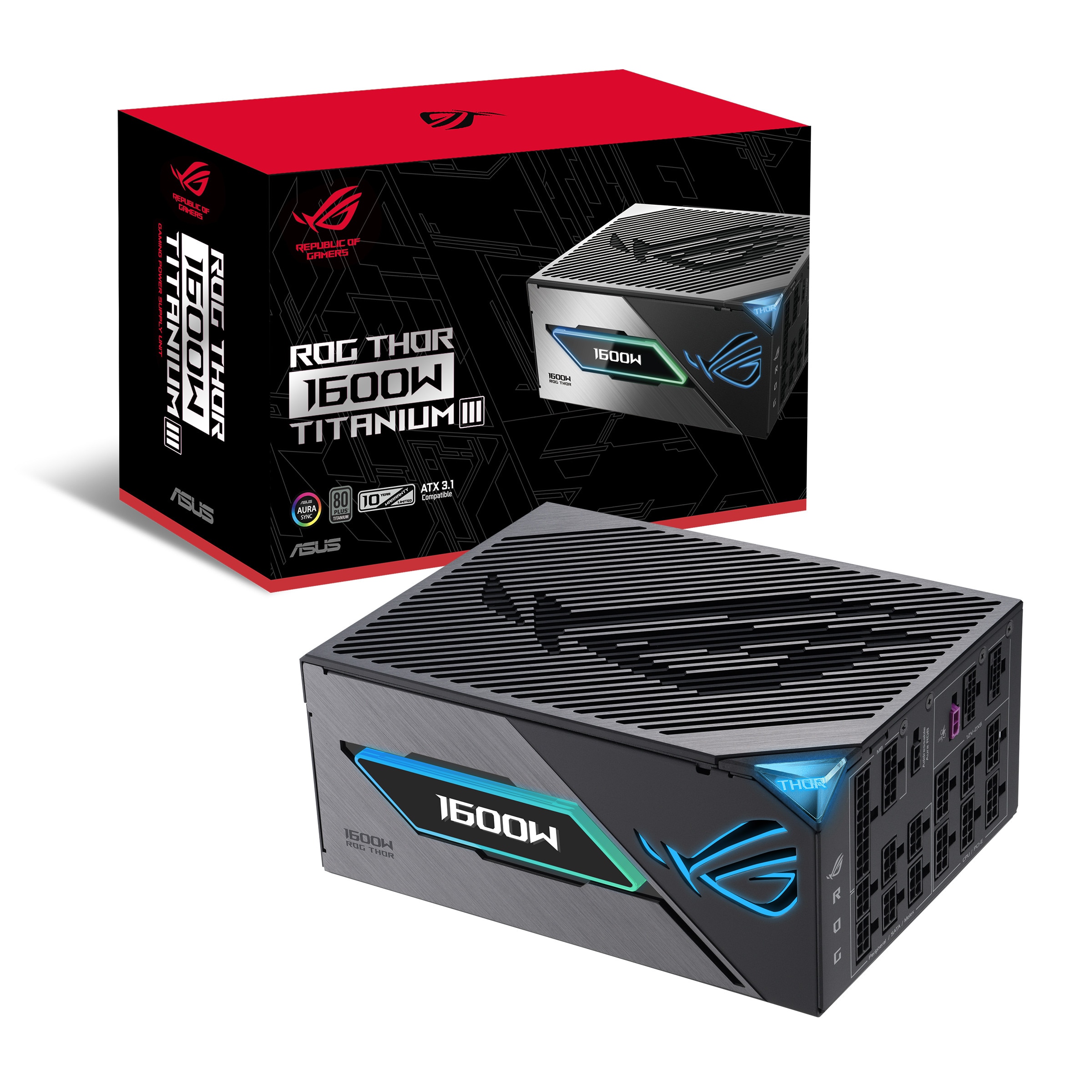 ASUS ROG Thor 1600T3 1600W Titanium III Gaming Evo Netzteil Modular PCIe5.1 90YE00VB-B0NA00