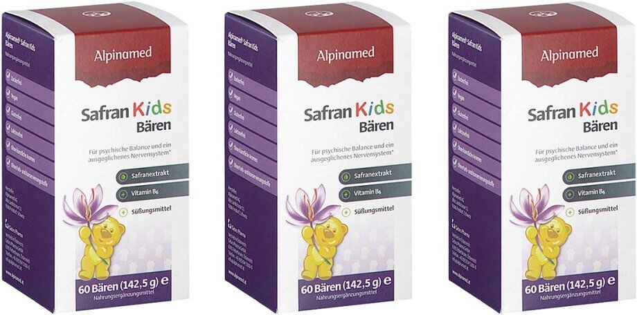 Alpinamed Safran Kids Bären 3x60stk