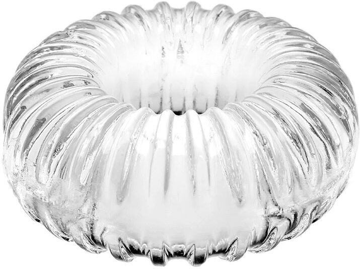 Perfect Fit Ballstretcher souple Ribbed Ring 18mm Transparent
