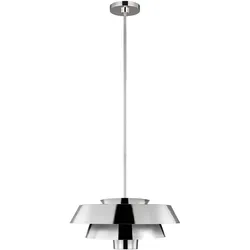 Elstead Lighting Brisbin 1-flammige Pendelleuchte E27 poliertes Nickel