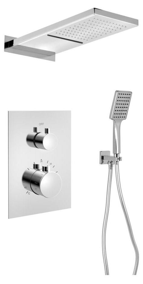 Sapho KIMURA Inbouwthermostaatdouche, 3-weg doucheset, chroom