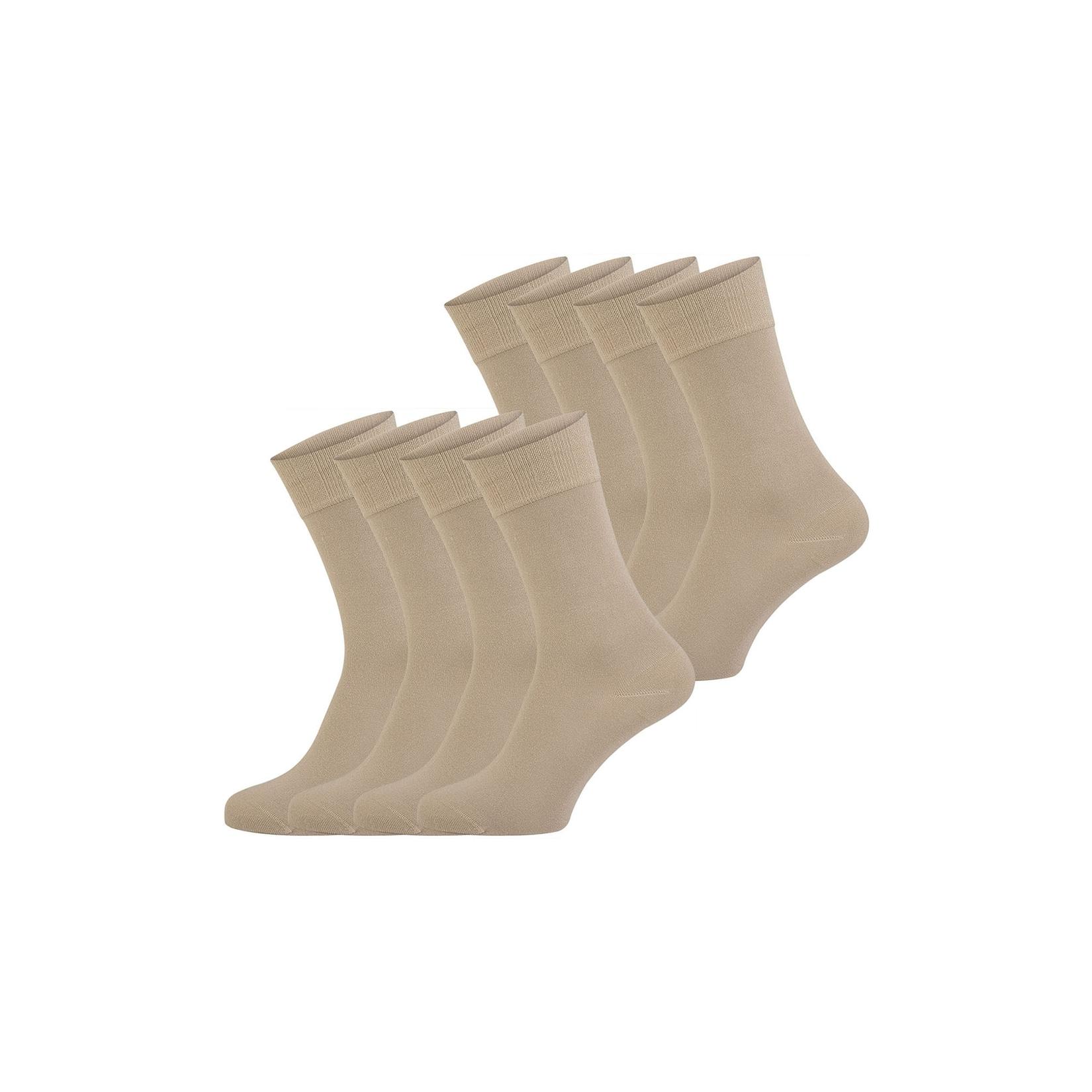 NUR DIE Herren Freizeitsocken Bambus Komfortbund 8er Pack