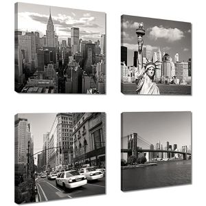visario Wandbild New York, Leinwand, mehrteilig, bestehend aus 4 Bildern