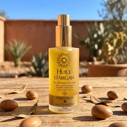 100% Bio Arganöl, 50ml - Reines Kaltgepresstes Haaröl & Gesichtsöl aus Marokko - Naturkosmetik für Haut, Haare & Nägel - Vegan