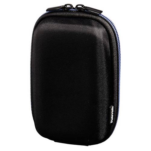 Hama 00139835 Kameratasche "Hardcase Zip", 7,5 x 4,5 x 12,5cm innen, Schwarz/Blau