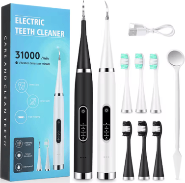 Inspire Picks Portable Sonic Dental Scaler Electric Tartar Remover & Teeth Whitening Tool black 1 Head