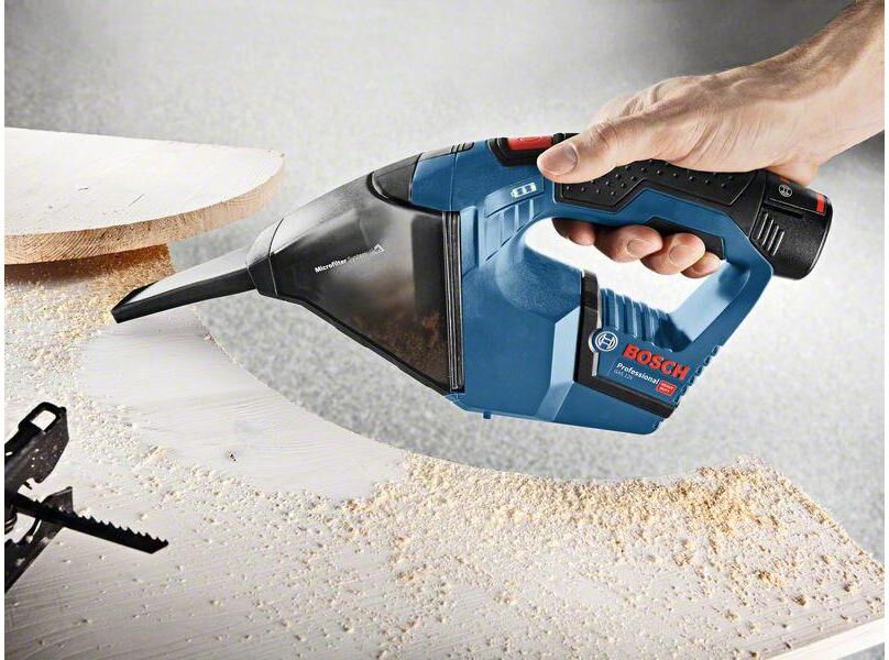 Bosch PROFESSIONAL Akku-Handstaubsauger "GAS 12V 2 x 3.0Ah, L-BOXX", blau (blau, schwarz), B:27,3cm H:17cm, Akkusauger, Akku-Handstaubsauger blau, schwarz Einheitsgröße