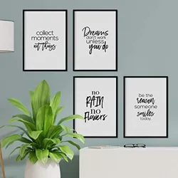 POSTER Set mit 4 inspirierenden Phrasen A4 Rahmenlos