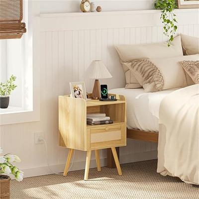 No Nightstand with Solid Wood Feet