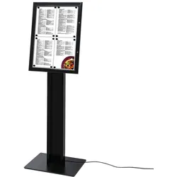 SHOWDOWN Displays Showdown Speisekartenkasten Freistehend LED - Aluminium / Stahl - Schwarz