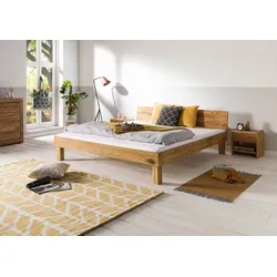 Bett Wildeiche 200x200x70 natur geölt TomMe #107