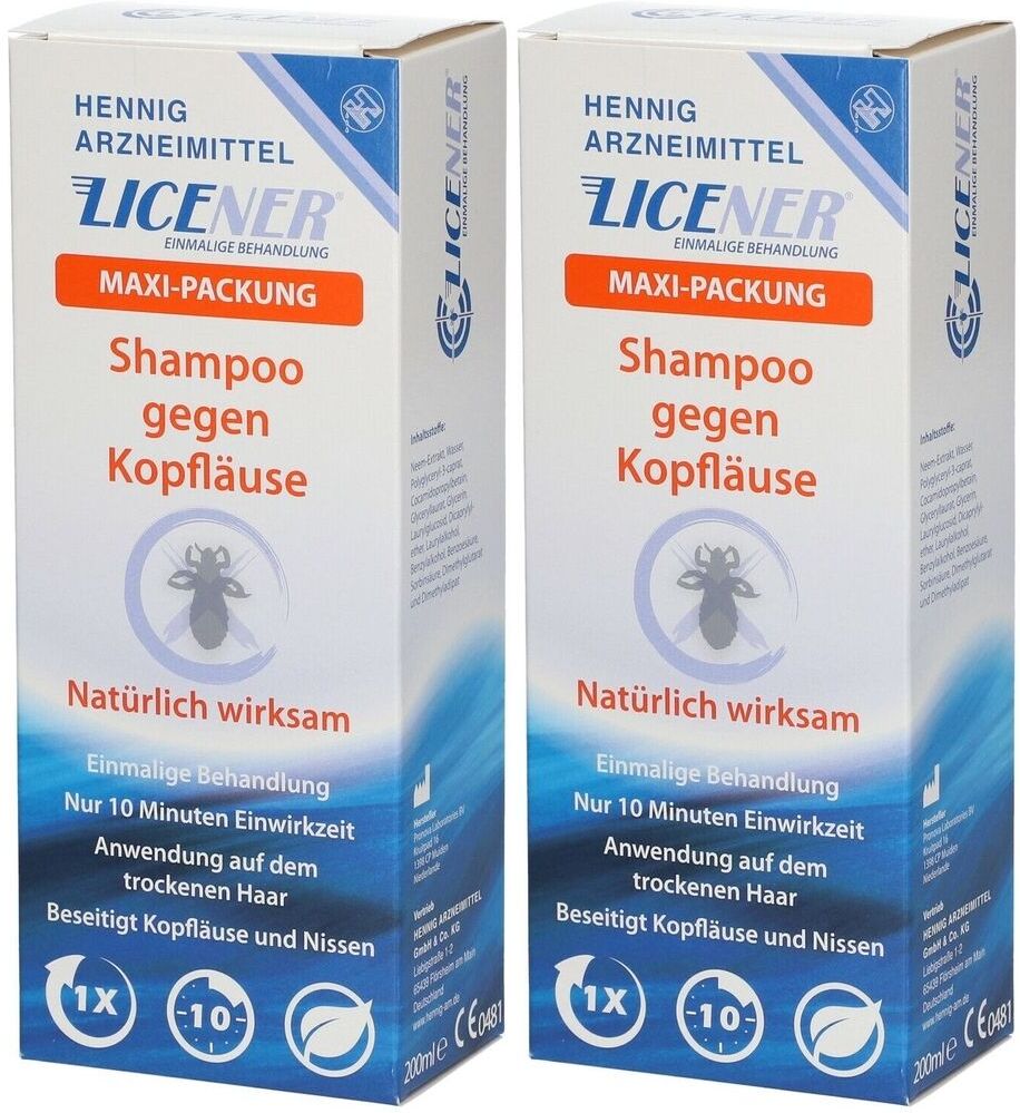 Licener Shampoo gegen Kopfläuse und Nissen x2 2x200 ml