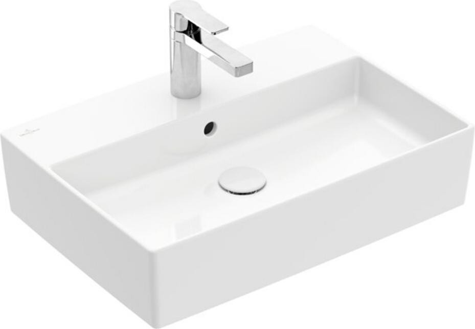 Villeroy & Boch Memento 2.0 wastafelblad met kraangat en overloop, 60 cm